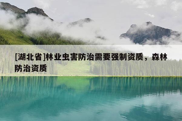 [湖北省]林業蟲害防治需要強制資質，森林防治資質