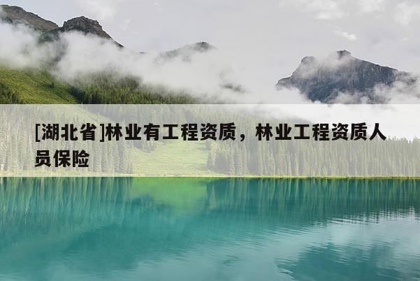 [湖北省]林業有工程資質，林業工程資質人員保險