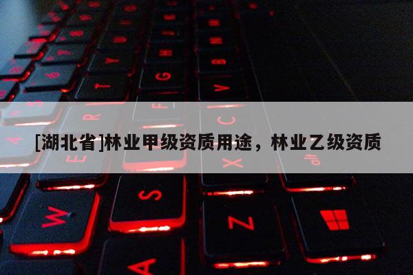 [湖北省]林業甲級資質用途，林業乙級資質