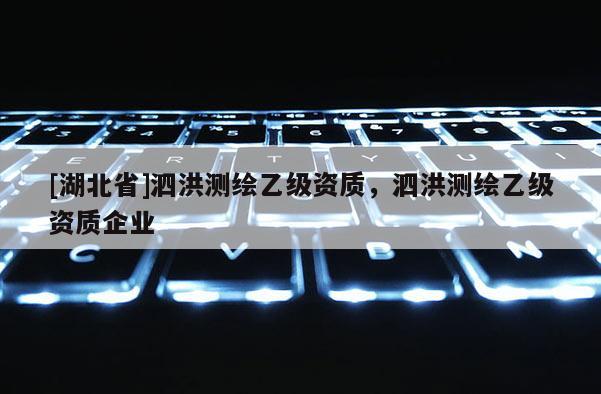 [湖北省]泗洪測繪乙級資質，泗洪測繪乙級資質企業