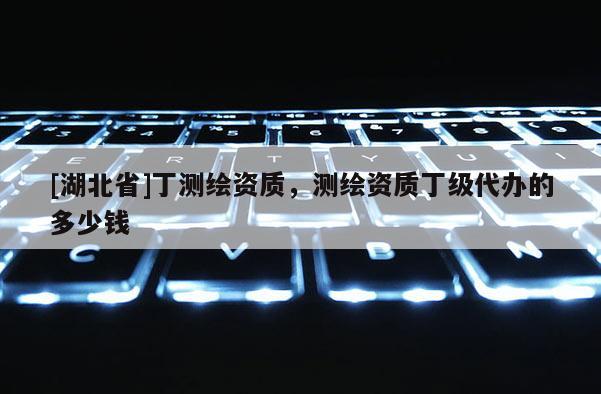 [湖北省]丁測繪資質，測繪資質丁級代辦的多少錢