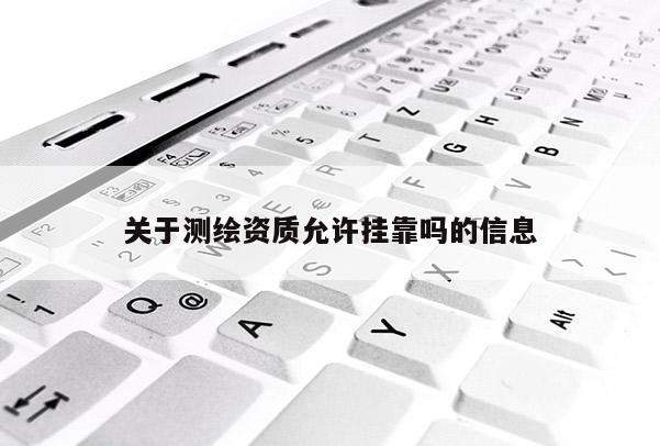 關于測繪資質允許掛靠嗎的信息