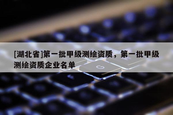 [湖北省]第一批甲級測繪資質，第一批甲級測繪資質企業名單